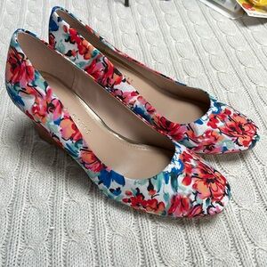 Kelly & Katie Colorful Floral Wedges